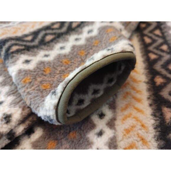 Old Navy Sherpa 1/4 Zip SHERPA UNISX S Fair Isle Aztec Fleece Sleeve POCKETS NWT - Picture 6 of 13